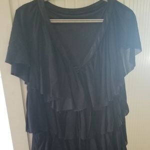 Layered lovely black flowy top